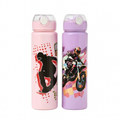 Sports Graphic Pink & Purple Water Bottle Duo